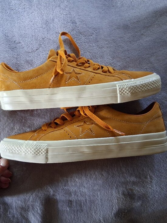 ⭐Converse One Star Low Mens Shoes 10  Mustard Yellow Suede Sneaker NEW main image 6